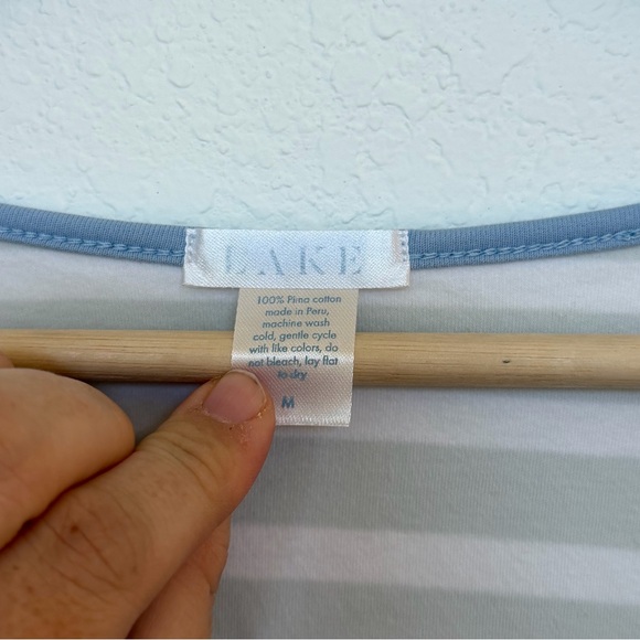 Lake Pajamas Pima Shirt in Seaside Size Medium - Picture 5 of 7